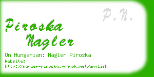 piroska nagler business card